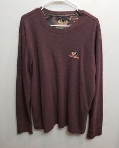 Mossy Oak Maroon Long Sleeve Thermal Shirt
